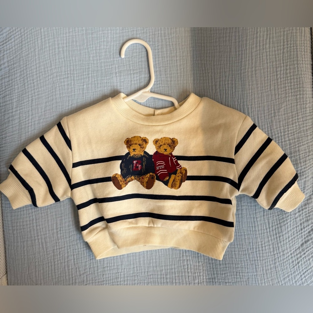Striped Teddy Bear Sweater